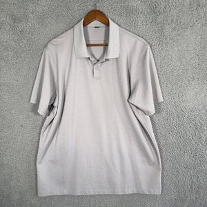 Lululemon Polo Shirt Mens 2XL Gray Athleisure Golf Performance Active